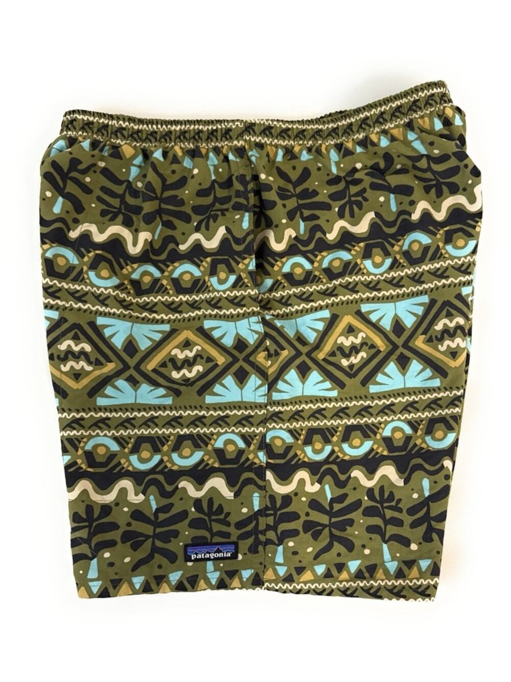 Patagonia Mens Baggies Shorts Size Large Swim Trunks Mangrove Tiki Print